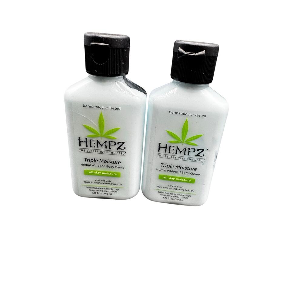 NWT Set of 2 Hempz Triple Moisture Whipped Body Crème 2.25oz EACH